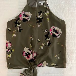 Bar III Women’s Printed Sleeveless Halter Top (Size S)